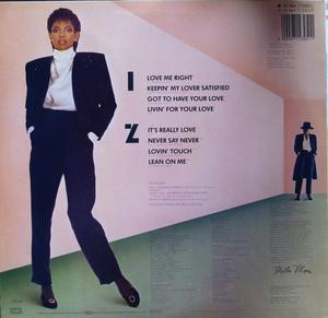 Back Cover Album Melba Moore - Never Say Never