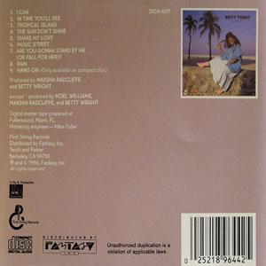 Back Cover Album Betty Wright - Sevens