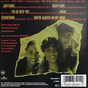 Back Cover Album Swv - The Remixes