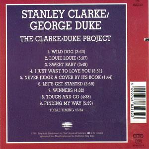 Back Cover Album Stanley Clarke - The Clarke / Duke Project, Vol. 1