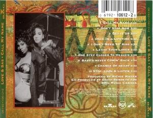 Back Cover Album Love And Sas - Call My Name