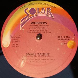 Back Cover Single The Whispers - Tonight