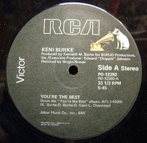 Front Cover Single Keni Burke - You're The Best Front Cover Single Keni Burke - You're The Best