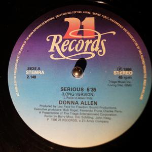 Front Cover Single Donna Allen - Serious Front Cover Single Donna Allen - Serious