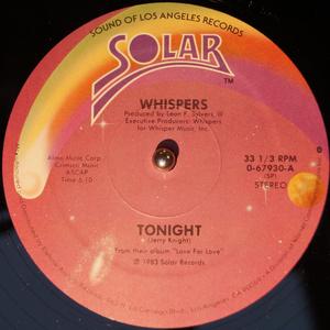Front Cover Single The Whispers - Tonight Front Cover Single The Whispers - Tonight