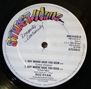Front Cover Single Roz Ryan - Boy Where Have You Been Front Cover Single Roz Ryan - Boy Where Have You Been