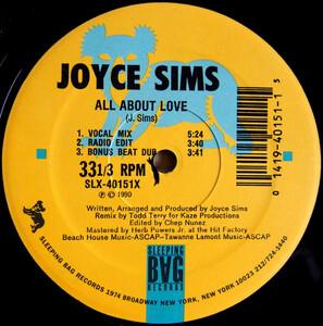 Front Cover Single Joyce Sims - All About Love Front Cover Single Joyce Sims - All About Love