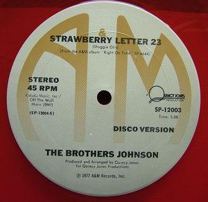 Front Cover Single The Brothers Johnson - Strawberry Letter 23 Front Cover Single The Brothers Johnson - Strawberry Letter 23