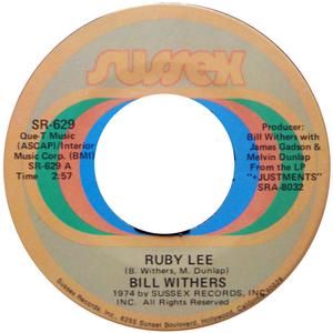 Front Cover Single Bill Withers - Ruby Lee Front Cover Single Bill Withers - Ruby Lee