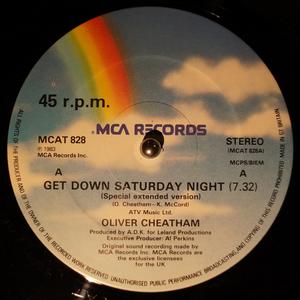 Front Cover Single Oliver Cheatham - Get Down Saturday night Front Cover Single Oliver Cheatham - Get Down Saturday night