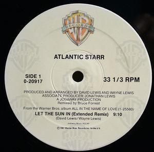 Front Cover Single Atlantic Starr - Let The Sun In Front Cover Single Atlantic Starr - Let The Sun In