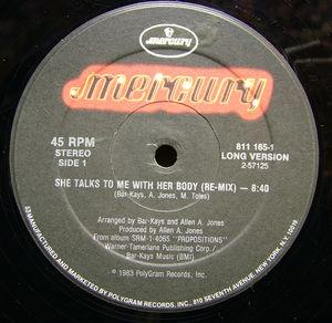 Front Cover Single The Bar Kays - She Talks To Me With Her Body Front Cover Single The Bar Kays - She Talks To Me With Her Body
