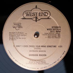 Front Cover Single Barbara Mason - Don't I Ever Cross Your Mind Front Cover Single Barbara Mason - Don't I Ever Cross Your Mind