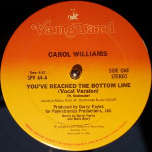 Front Cover Single Carol Williams - You've Reached The Bottom Line Front Cover Single Carol Williams - You've Reached The Bottom Line