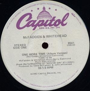 Front Cover Single Mcfadden And Whitehead - One More Time Front Cover Single Mcfadden And Whitehead - One More Time