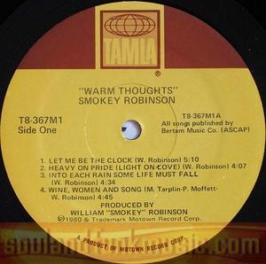 Smokey Robinson - Warm Thoughts