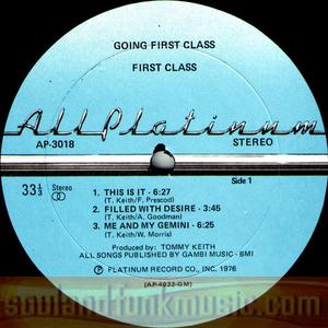 First Class - GOING FIRST CLASS